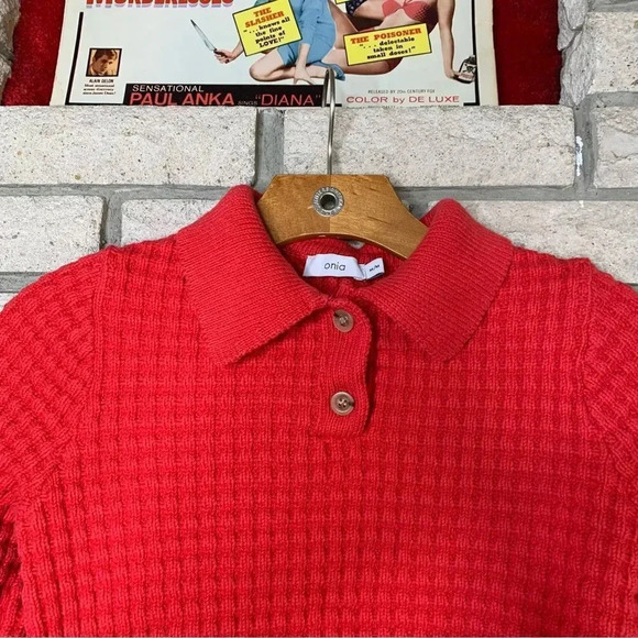 Onia Macro Waffle Sweater Polo - Picture 7 of 11